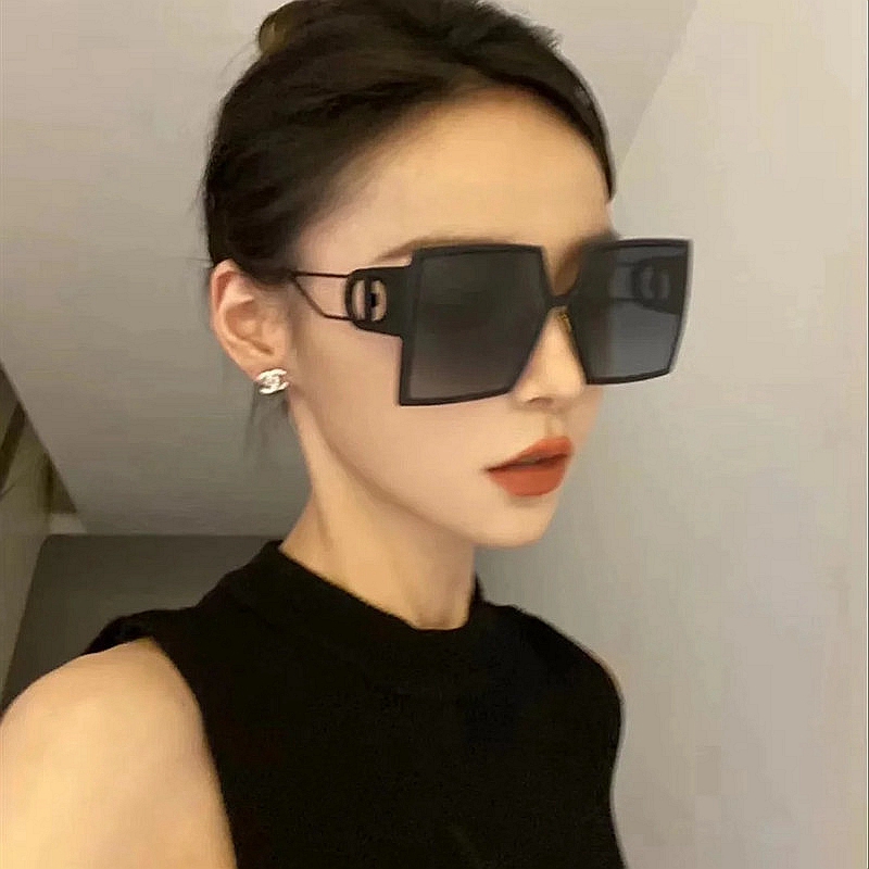 墨镜女2021新款黑色大脸显瘦
