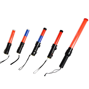 交通指挥棒充电荧光信号棒手持红蓝爆闪发光警示棒LED照明指示棒