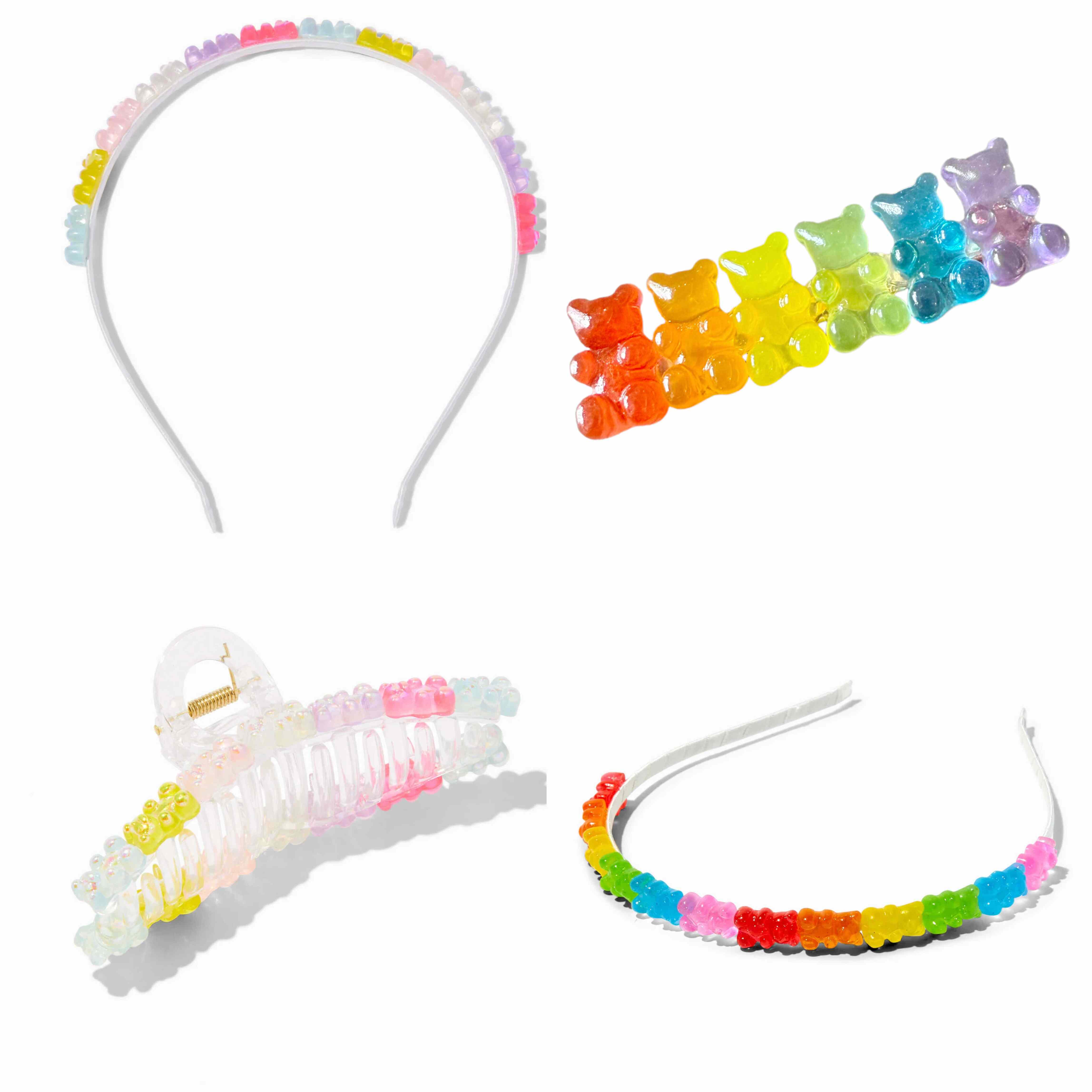 Gummy bear果冻熊可爱女孩发夹抓夹发箍头饰发饰儿童饰品外贸欧美