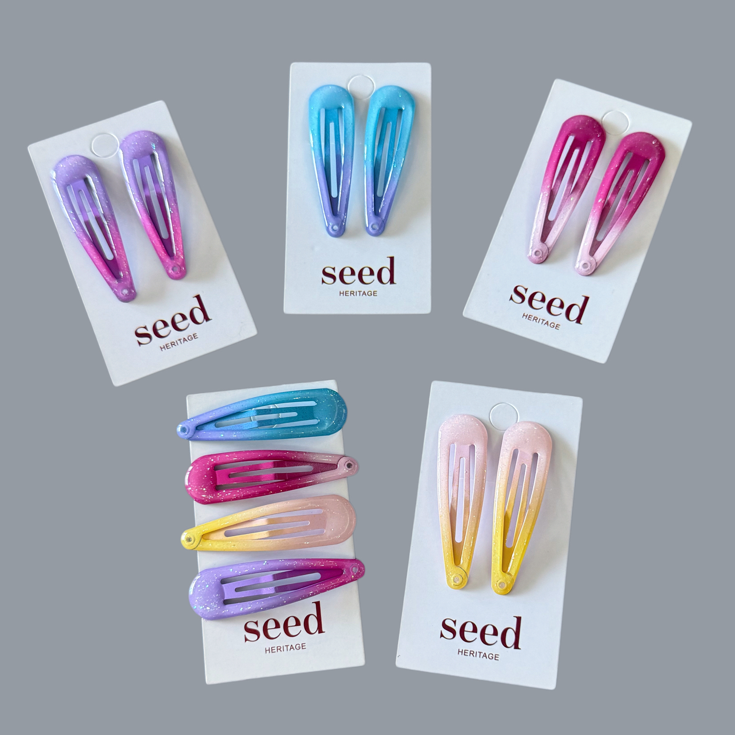 Seed渐变可爱边夹刘海夹发夹碎发夹发饰饰品女孩儿童外贸欧美头夹