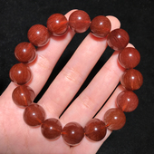 一物一图天然红发晶满发顺发手链手串男女款 红水晶满发顺发通透