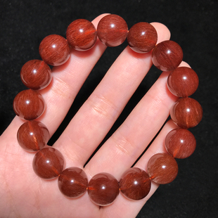 一物一图天然红发晶满发顺发手链手串男女款 红水晶满发顺发通透