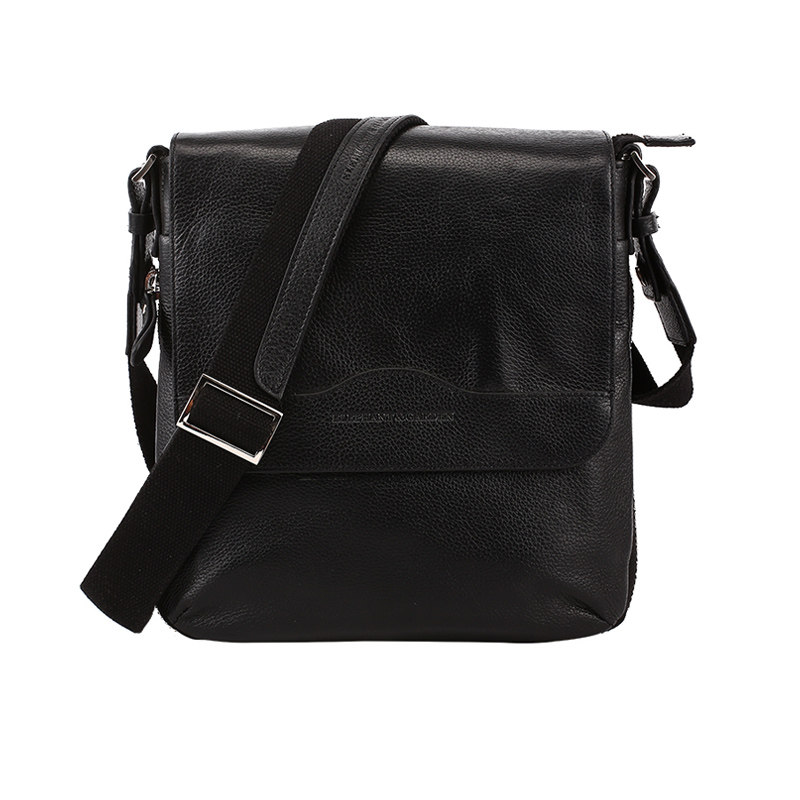 大象花园男包男士单肩斜挎包电脑包公文包真皮牛皮出差包皮包商务