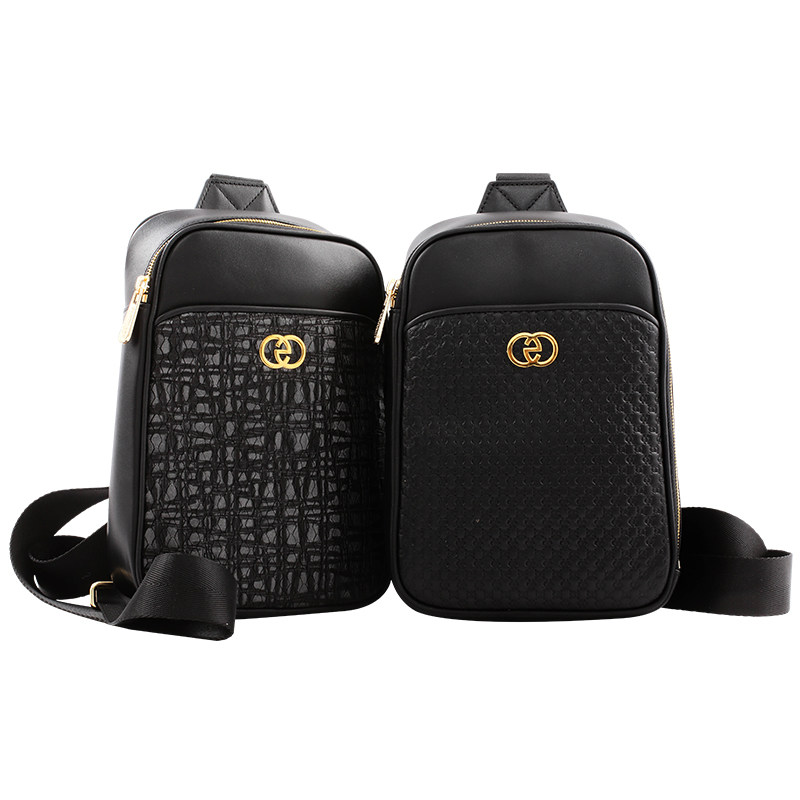 大象花园胸包男潮牌男生男士胸包男款斜挎新款潮秋冬新款男包真皮