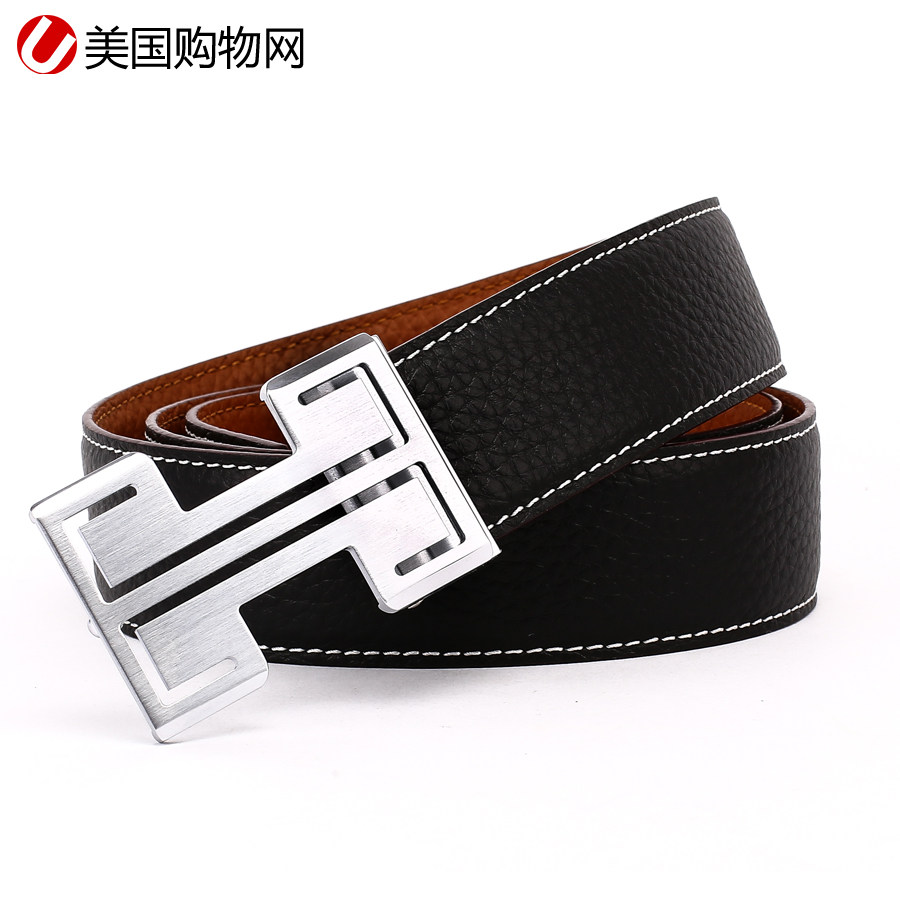 大象花园镂空荔枝纹礼盒高档皮带