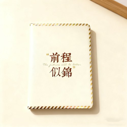 前程似锦笔记本高颜值本子彩页手账本中国风记事本奖励学生礼物