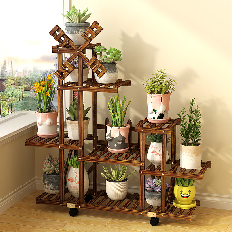 阳台花架子实木送赠品简约