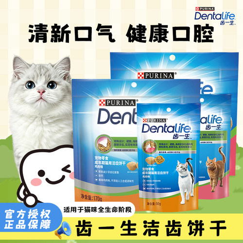 齿一生猫磨牙洁齿零食饼干170g