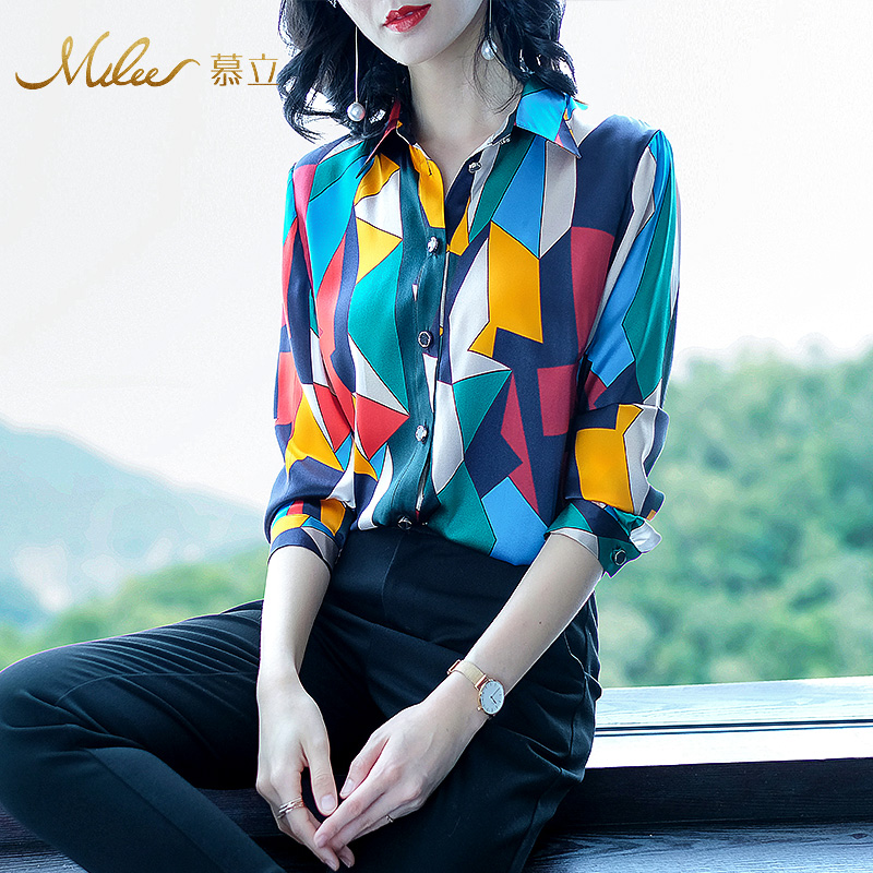 mulee /慕立春夏新款印花桑蚕丝女限4000张券
