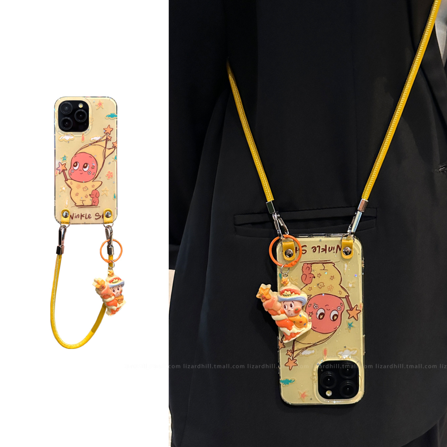 lizardhill 超可爱星星人适用苹果16手机壳17pro新款iphone15promax女14pro斜挎可背带挂绳13高级感独特小众图片