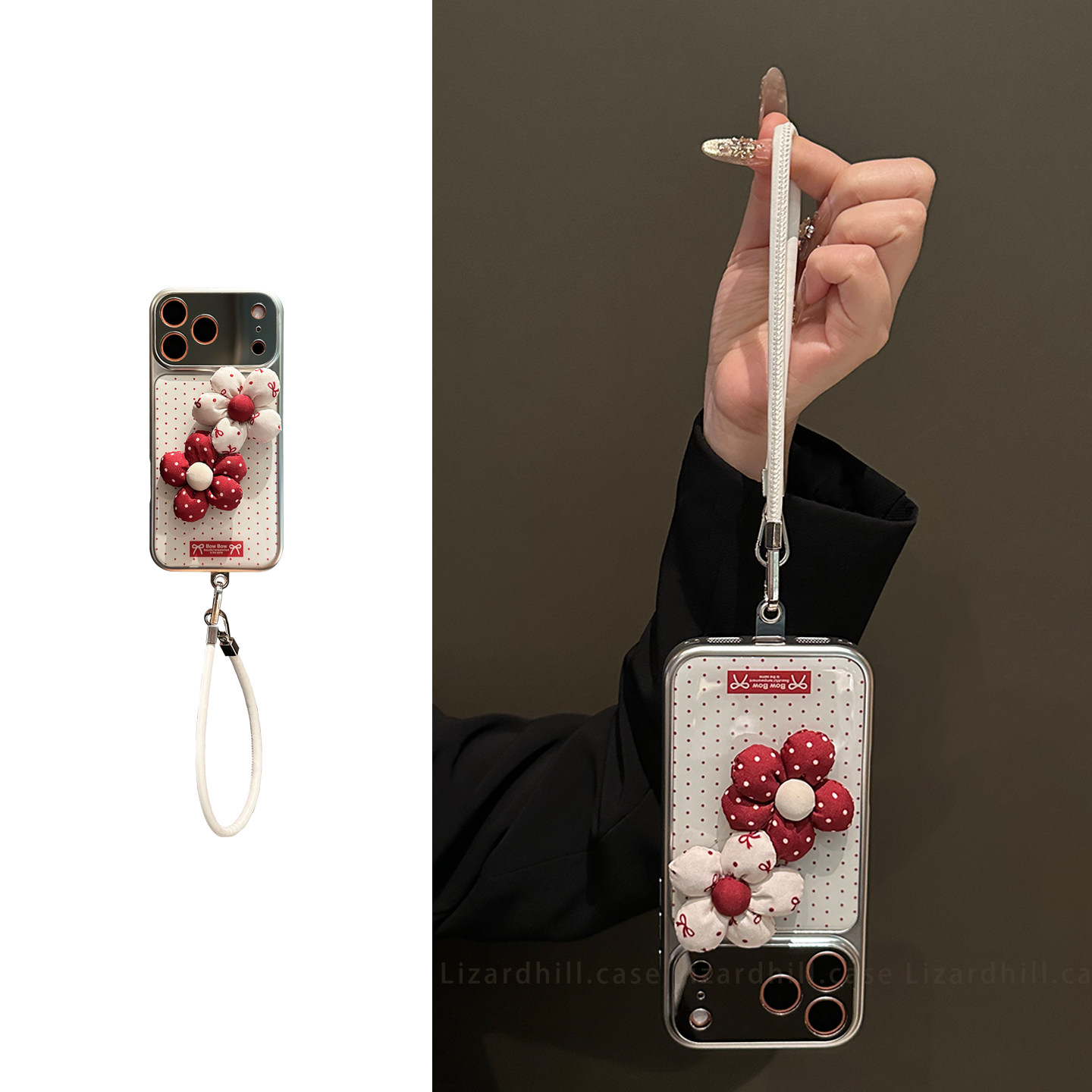 lizardhill 小清新波点花朵适用苹果17promax手机壳新款16pro女iphone15带挂绳14pro秋冬13超好看全包防摔,3C数码配件,手机保护套/壳,淘宝优惠券,粉丝福利购,淘宝优惠卷