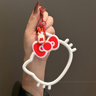 适用韩系甜妹可爱kt猫库洛米美乐蒂卡通造型硅胶手机防丢手腕钥匙扣挂绳包包钥匙扣挂件女超好看独特小众高级