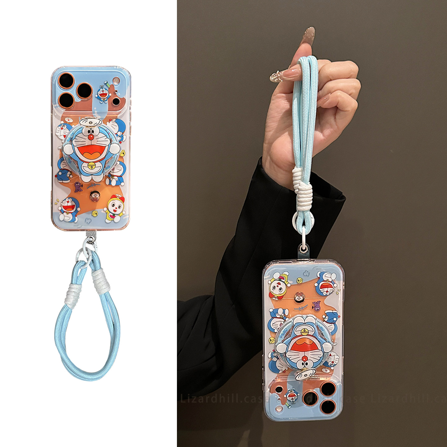 lizardhill 磁吸可爱适用苹果17promax手机壳新款16pro男女情侣iphone15带转转支架14pro超好看13蓝色透明,3C数码配件,手机保护套/壳,淘宝优惠券,粉丝福利购,淘宝优惠卷