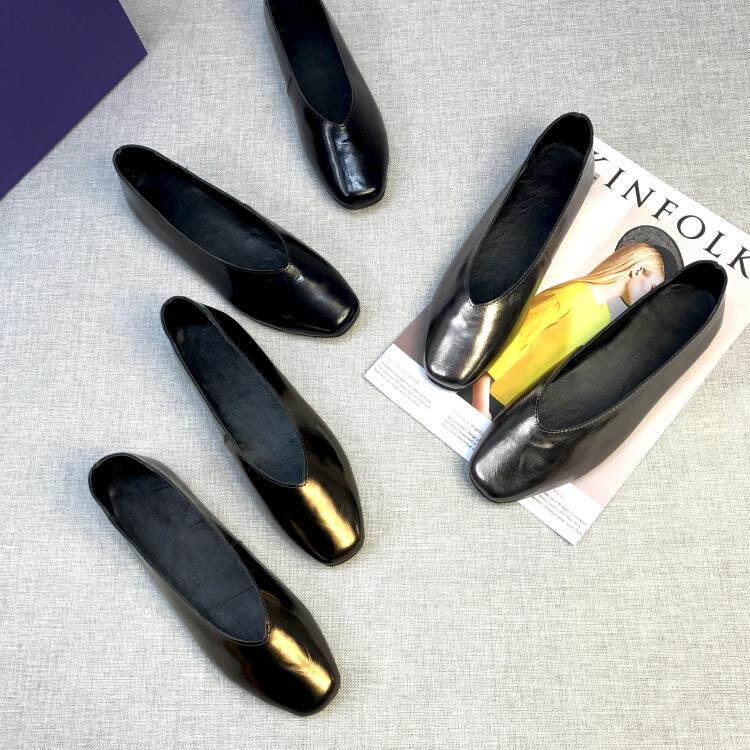 新款潮夏款真牛皮亮面女单鞋平底开车鞋套脚休闲四季芭蕾舞鞋瓢鞋在类目 女鞋, 低帮鞋中 - 来自Buy2taobao.com提供专业的淘宝代购服务