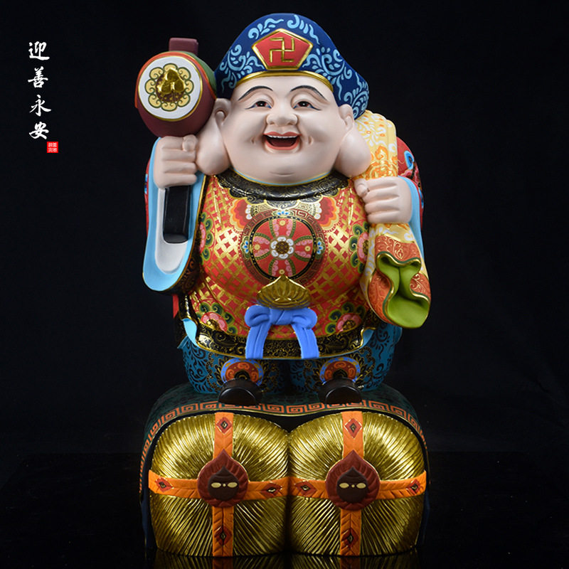 唐密大黑天木雕佛像厂家东密寺庙佛堂家居供奉摆件迎善永安工艺厂