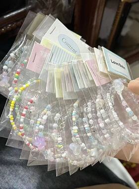 彩色串珠米珠手链夏天小清新新款闺蜜夜市摆摊礼物随心配