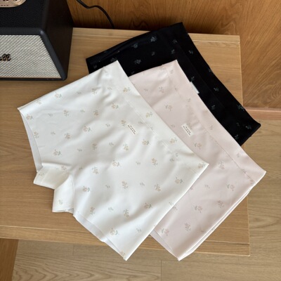 6088森系花园二合一打底裤冰丝痕透气舒适清新中腰平角裤安全裤