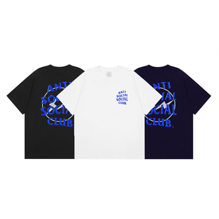 ASSC x Fragment Design联名款闪电短袖蓝色LOGO藤原浩联名T恤