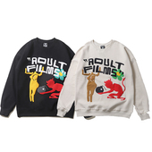 Films限定发泡印花美式 CPFM KANYE侃爷Adult 高街宽松圆领卫衣男