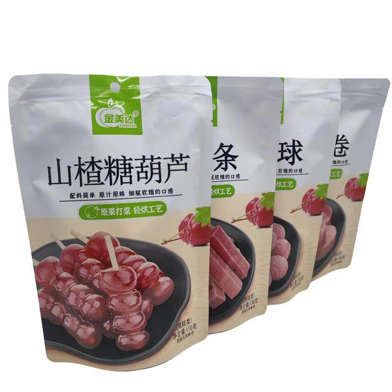 *山楂条片卷球糖葫芦果丹皮138g袋装果糕办公室解馋休闲零/