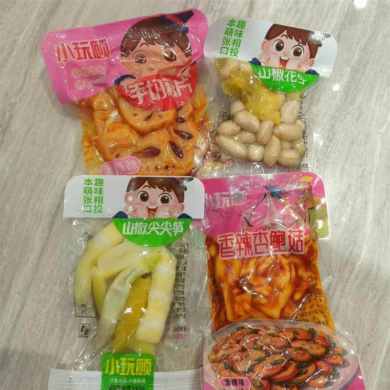 *山椒花生 山椒尖尖笋 手切藕片 香辣杏鲍菇小零食下酒菜/