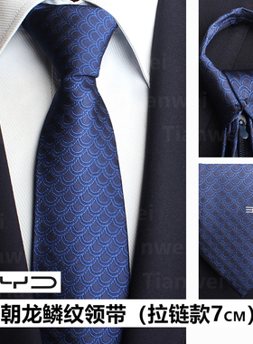 比亚迪新款新标海洋网手打拉链领带BYD王朝龙鳞系列领带丝巾