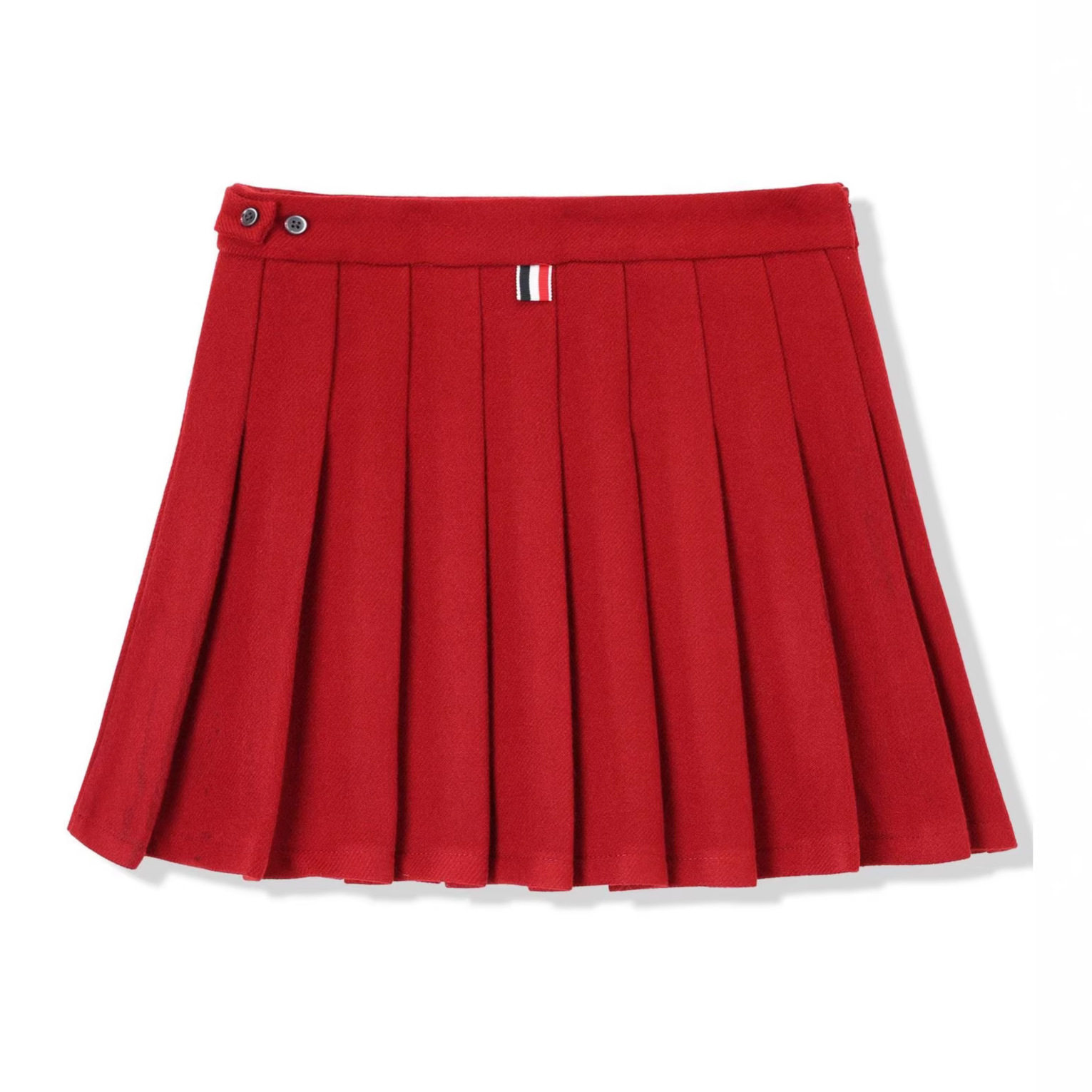 2026春新款高级垂坠感气质百搭百褶半身裙学院风显瘦a字毛呢短裙