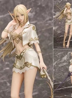 萌物馆贸易Lineage 天堂II 白精灵 女法师 拿法杖 1/7 站姿 手办