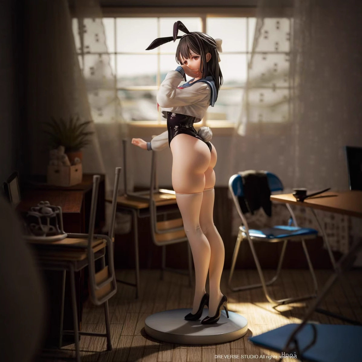 JK兔女郎手办二次元动漫美摆件制服女仆诱惑车载景品模型