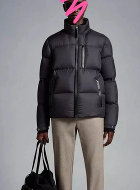 【三星95绒】Mon蒙家同款拼皮男士羽绒服短款 冬季加厚新款外套男
