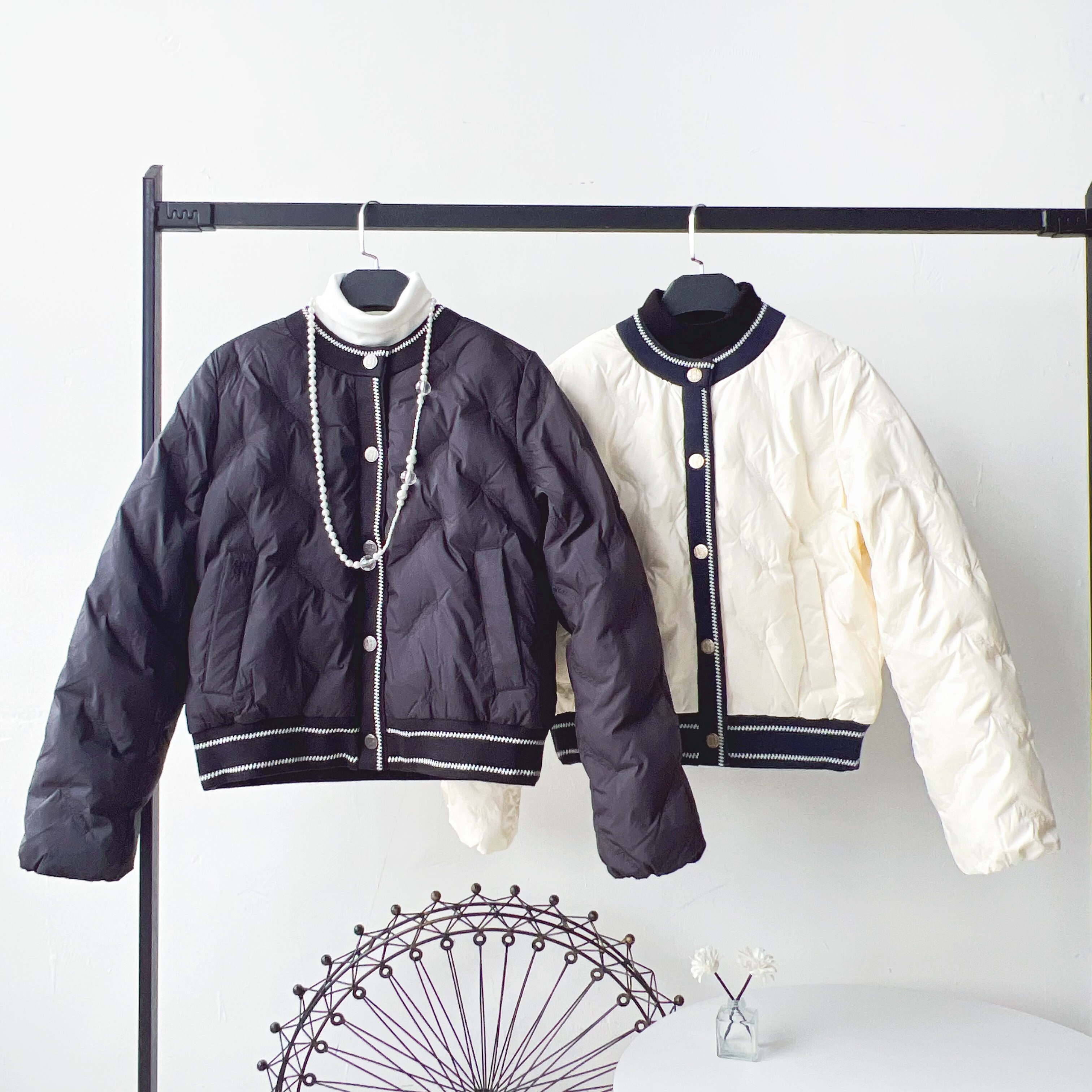 小香风轻薄鹅绒羽绒服女冬季新款爆款气质高级感短款外套,女装/女士精品,羽绒服,淘宝优惠券,粉丝福利购,淘宝优惠卷