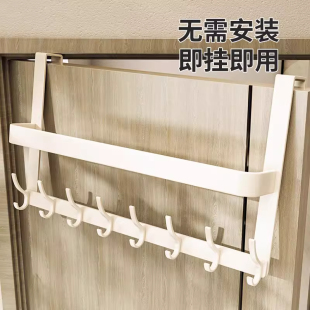 免打孔收纳架卧室门后挂钩门后置物架门后挂衣架不伤门双层门挂架