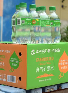 五大连池气泡泉天然五大冷冷矿泉水含气箱366x24瓶包邮