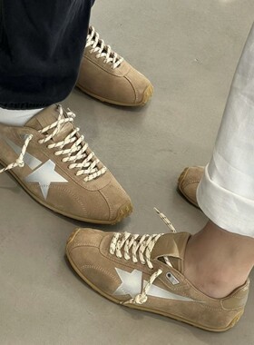 2026春夏新款丨复古星星做旧小脏鞋百搭休闲运动德训鞋女鞋真皮