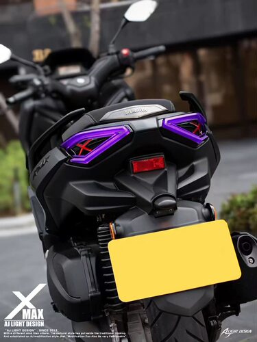 适用于雅马哈 23/24/25款 XMAX300 改装AJ 尾灯 RGB幻彩 可调尾灯