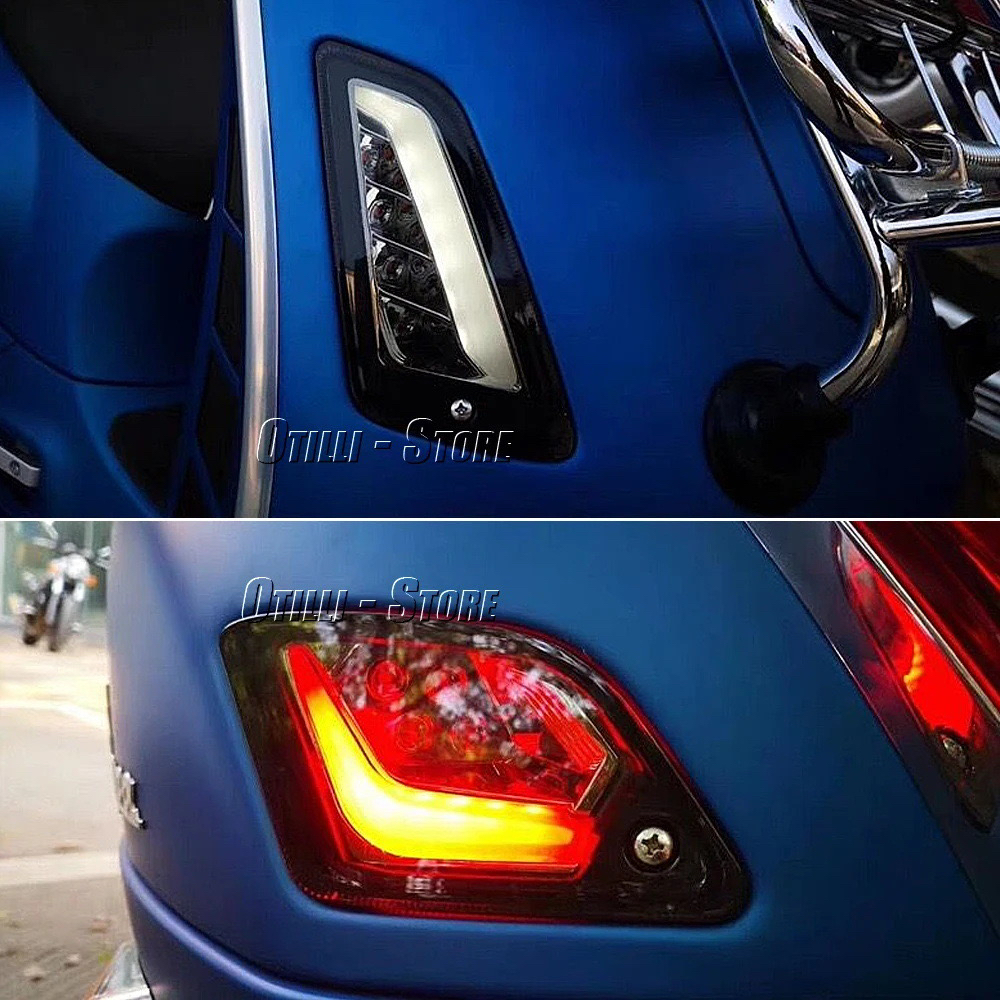 适用于vespa gts300 gtv300改装前后转向灯 方向灯 信号灯 熏黑
