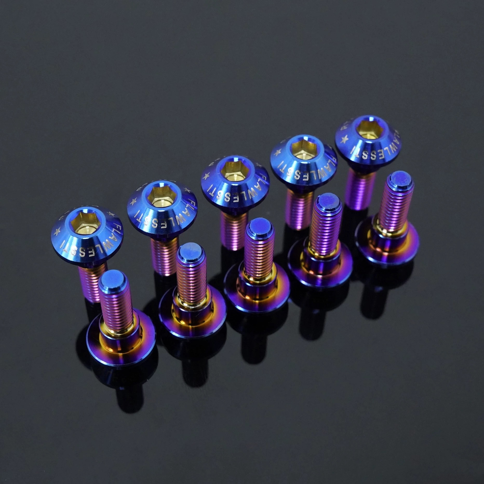 适用于雅马哈MT09 Tracer R1改装瑞莫钛合金刹车盘螺丝 固定螺丝