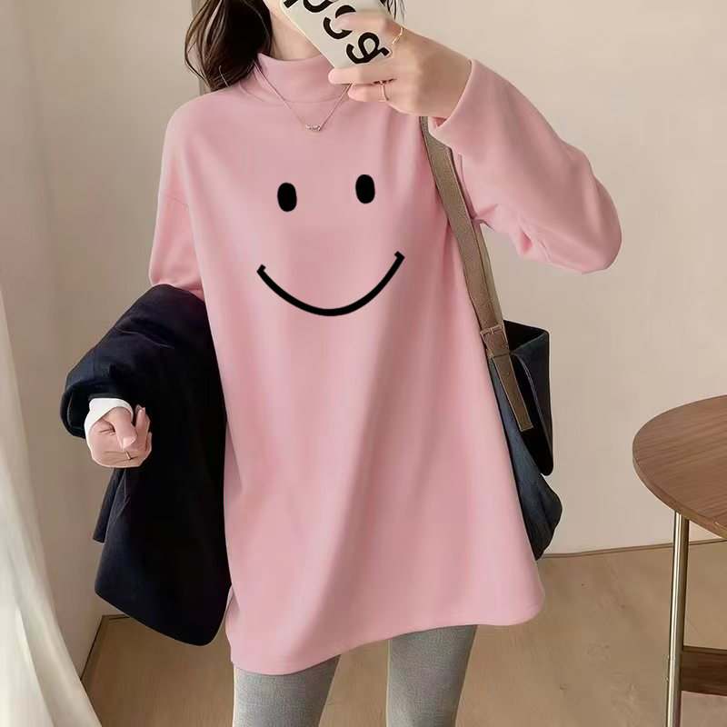 2025新款胖mm300斤孕妇秋季上衣德绒长袖打底衫外穿中长款t恤女装