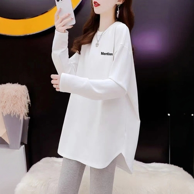 大码300斤打底衫长袖中长款