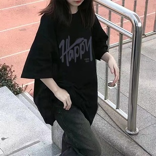 纯棉圆领小众遮肚子上衣宽松 大码 300斤胖mm夏季 2025新款 t恤女短袖