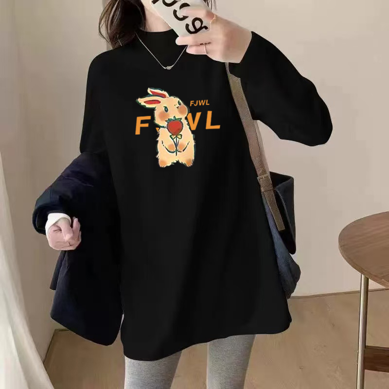 300斤大码女装小众胖mm秋季时尚显瘦上衣女德绒打底衫宽松长袖t恤