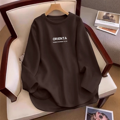 300斤秋冬加肥特大码胖mm加厚德绒打底衫女装内搭t恤长袖孕妇上衣