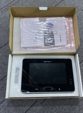全新现货DS-KH8300-C海康威视7寸触摸屏可视对讲室内机按键