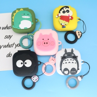 适用OPPO Enco W51无线蓝牙耳机保护套可爱情侣卡通防摔硅胶软壳