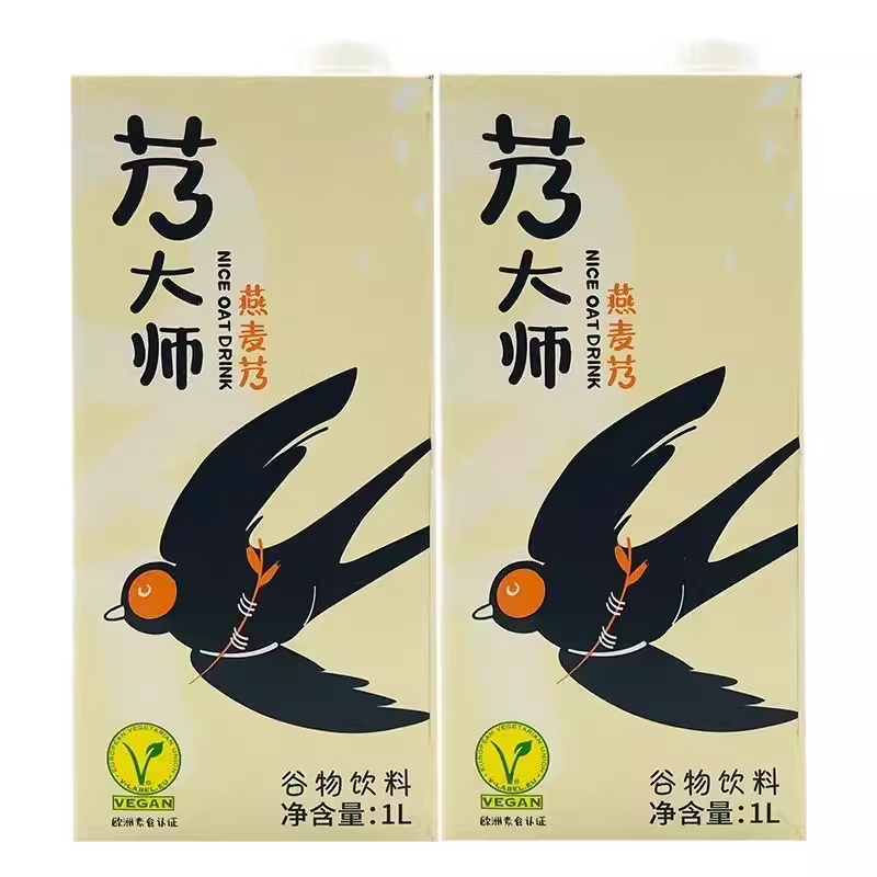 满39包邮临期特价艿大师燕麦奶谷物饮料1L植物蛋白饮料咖啡伴侣