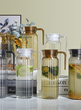 PC亚克力冷水壶家用扎壶塑料耐高温餐厅酒吧大容量凉水壶果汁壶