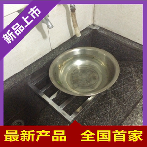 则粤洗槽置盆架子洗衣漕三角架不锈钢脸洗槽架置物厨房搁盆板搁板