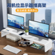派凡带抽屉双屏显示器增高架双机位台式 笔记本电脑支架屏幕支撑可调节升降旋转萤幕工位桌面转角收纳置物底座