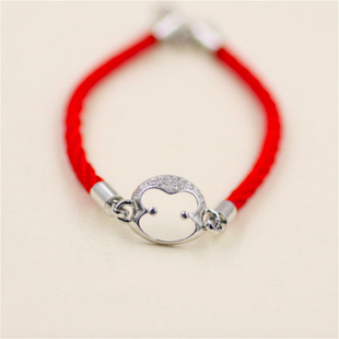 小张的故事红绳生肖猴生日礼物S925银简约手链男女情侣手环装饰品