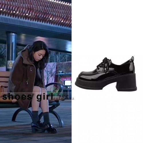 骄阳似我聂曦光赵今麦同款高跟小皮鞋增高单鞋女学院风百搭松糕女